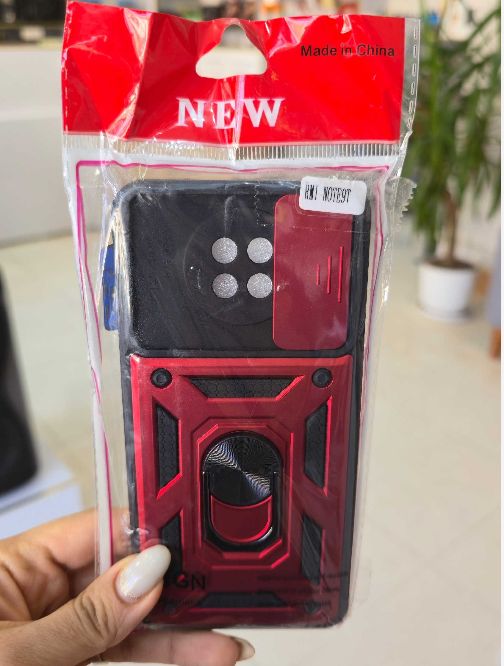 گارد گوشی شیائومی RMI NOTE 9Tبتمنی محافظ لنز کشویی و پاپ سوکت انگشتی