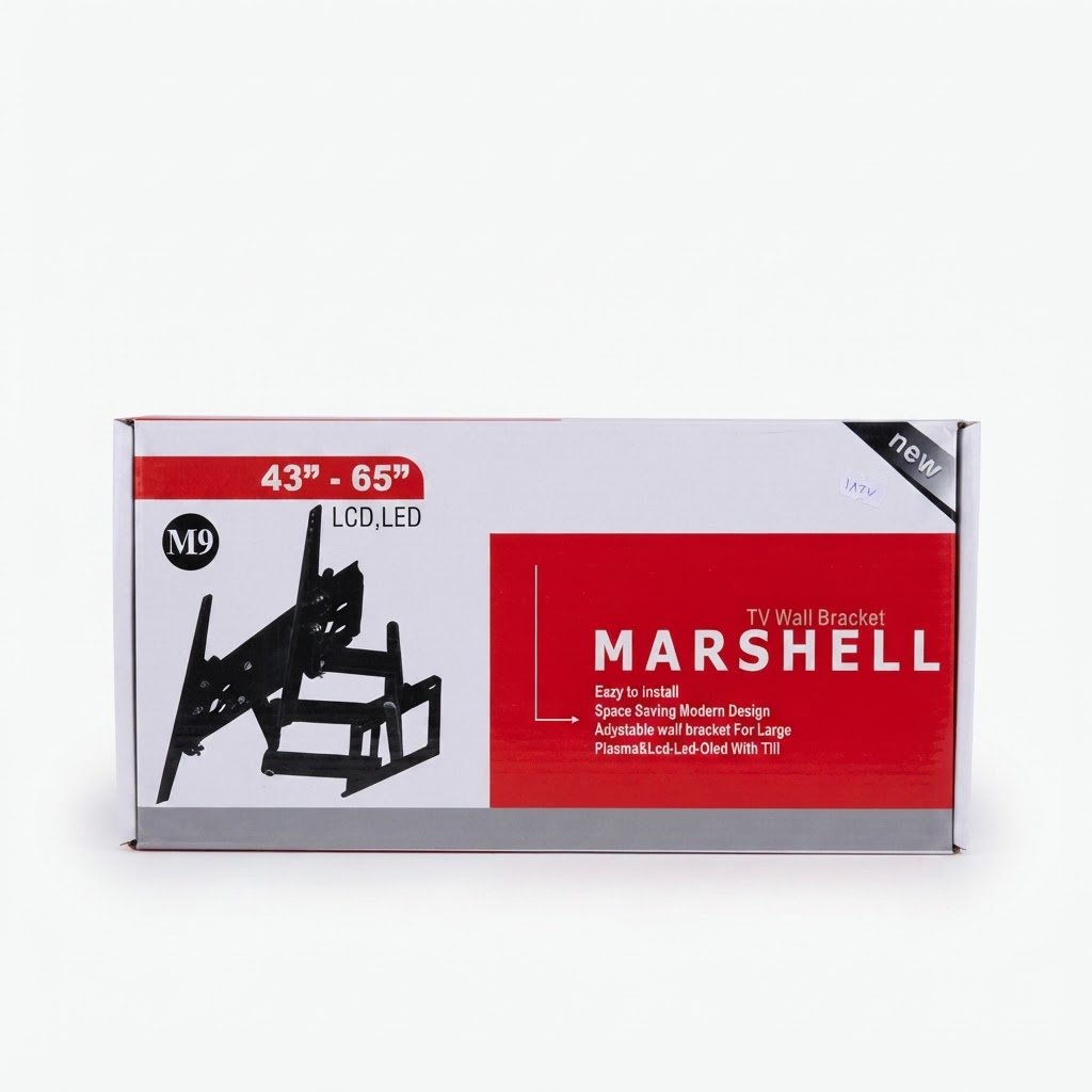پایه دیواری تلویزیون Marshell مدلm9 مناسب تلویزیون های ۴۲ تا ۶۵ اینچ