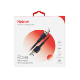 کابل شارژ HATRON مدل HC203B پورت TYPE-C یک متری