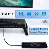 پایه نگهدارنده مانیتور تراست مدل TDESK دارای RGB