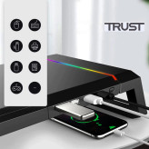 پایه نگهدارنده مانیتور تراست مدل TDESK دارای RGB